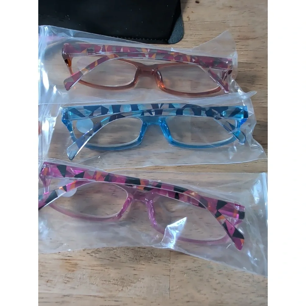 Ladies Reading Glasses 6 Pack Fashion Readers Eyeglasses Assorted &‎ Cases +3.50